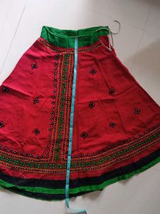 Ethnic Red Skirt