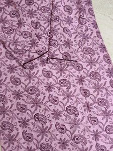 Floral Print Kurta with heart shape neck