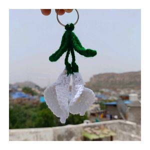 Crochet Lily Flower Keychain