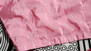 Peachy Pink Silk Blend Saree with Blouse.