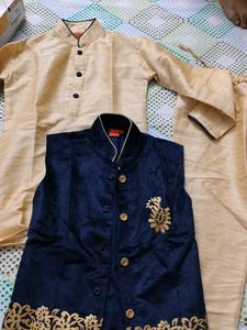 Functional Sherwani Jacket Pajami Set