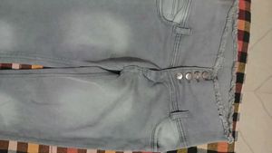 Gray Wash High Waisted Jeans