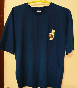 Navy Cartoon Graphic Tee tshirt pack of 1 xl size