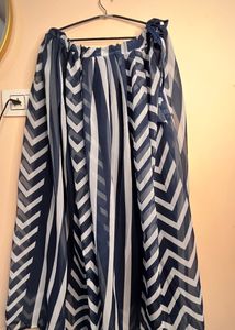 Blue &amp; White Stripes Lehenga Choli