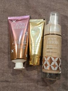 Just Herbs And my glam foundation combo