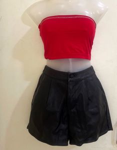 Black 🖤 Leather Short