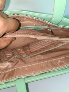 Allen Solly Light Green Tote Bag