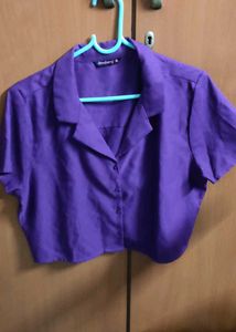 Purple Crop Top - Stylish &amp; Trendy - XL Size
