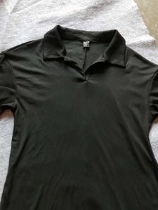 Simple Black Polo Top