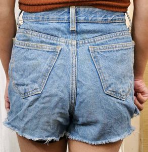 Distressed Denim Shorts