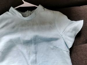 Light Blue Crop Top