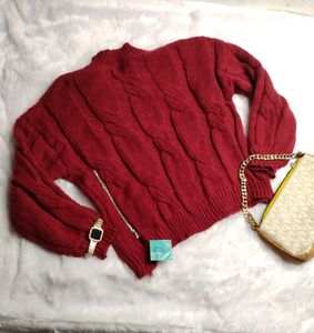 🌟Burgundy Cable Knit Sweater🌟