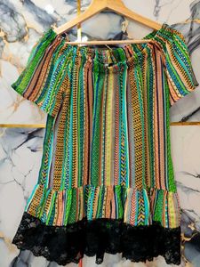 BRAND NEW Striped Off-Shoulder Top upto XXL