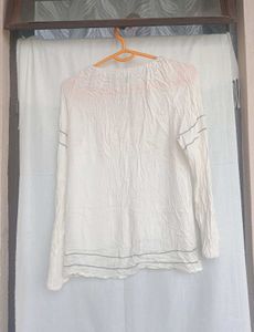 Pure Cotton White Top For Summers
