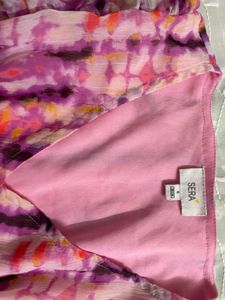 Tie &amp; Dyed Puff Sleeves Top