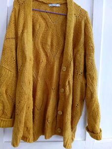 Mustard Knit Cardigan