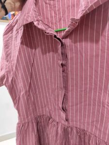 Striped Shirt Style Top