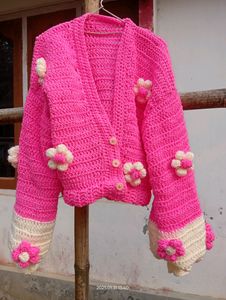 Crochet 🧶 Cardigan And 2 Bags 🎀