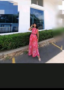 Backless Floral Maxi Dress