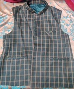 Dark Green Nehru Jacket For Mens (4xl)