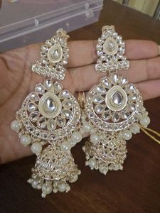 Premium Off-white Kundan Bridal Jewelry Set