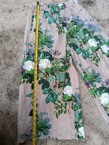 Zara Floral Striped Palazzo