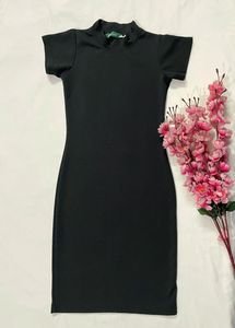 Black Midi Bodycon Dress