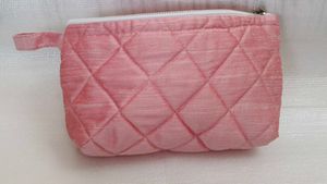 Quilted &amp; Denim Zipper Pouch Set – Stylish &amp; Funct