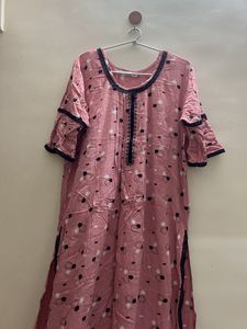 Pink Printed Kurta