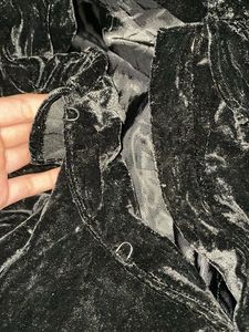 ZARA Elegant Black Velvet Jacket Blazer