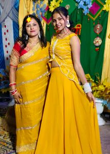 Yellow  skirt with top