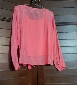 Bossini Layered Tie-Up Hem Top With Camisole