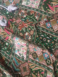 Boho Chic Green Print Top