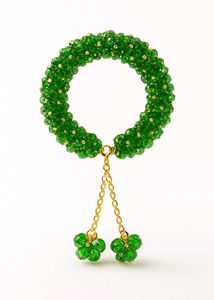 Green Beaded Gajra Bracelet