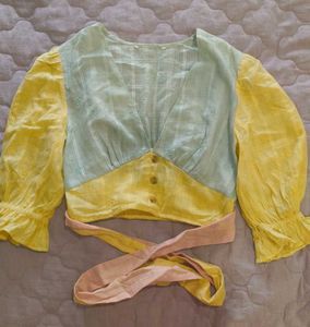 Cute Colorblock Crop Top