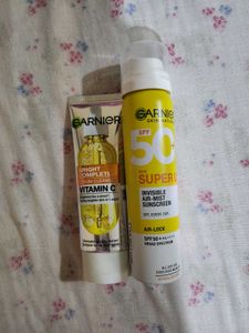 Garnier Serum Cleanser & Super UV Sunscreen