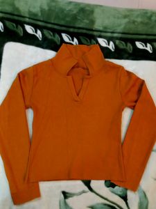Orange Long Sleeve Top