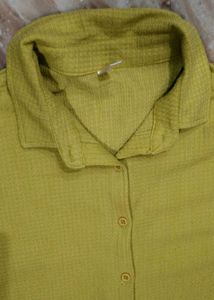 Olive Green Button-Down Shirt