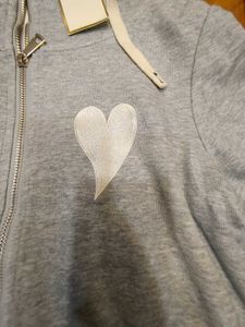 Cozy Grey Heart Hoodie