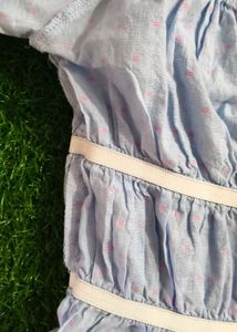 Cute light Blue Crop Top