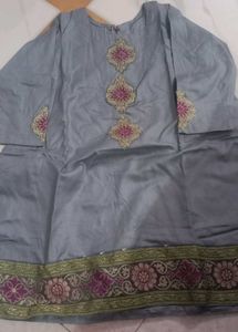 New A Line Frock Stitch By Me Beautiful Banarsi Wo