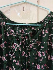 Floral  Black Top
