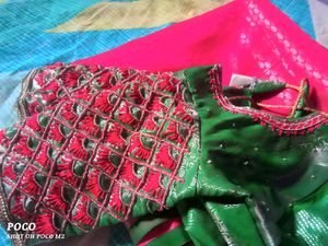 Amazing Saree With Matching Blouse