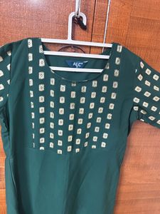 Elegant Green Printed Kurta