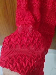 Red ♥️ One Piece Dress Nd Free Gift With It