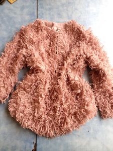 Pink Faux Fur Coat