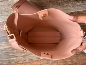 Miniso peach tote Bag