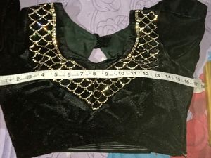 Saree With Stitching Padded Blouse