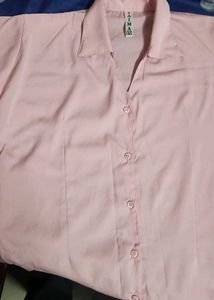 Light Pink Button-Down Top