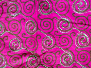 Pink Cotton Kurti Set with Swirl Design